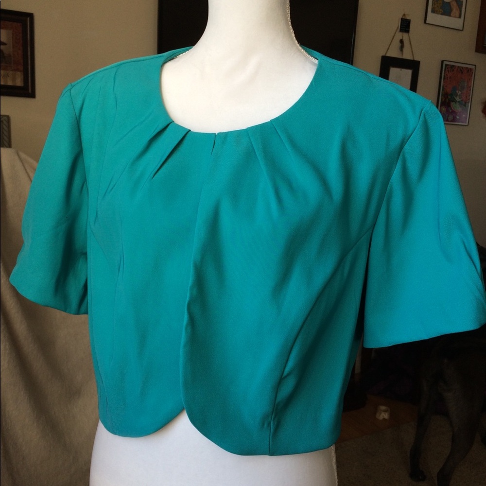 Vintage Dress Barn Teal Shrug